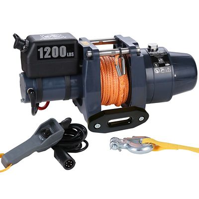 Bulldog Winch Hoist 1,200 lb. 12vDC Synthetic Rope, 12002