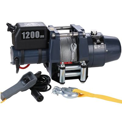 Bulldog Winch Hoist 1,200 lb. 12vDC wire rope