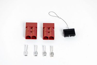 Bulldog Winch Quick Connect 350A, 1pr w/1/0AWG terminals, w/dust cover wire tether