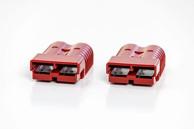 Image showing  Quick Connect 350A, 1pr w/1/0AWG terminals, w/dust cover wire tether