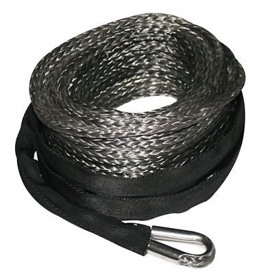 Bulldog Winch Synthetic Rope - 12mm x 80 ft. Grey