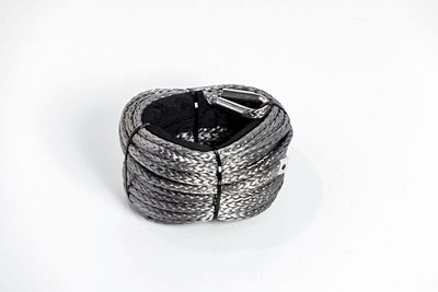 Image showing  Synthetic Rope 9.5mm x 75 ft. Grey,with 6 ft. Abrasion Sleeve