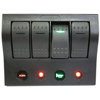Bulldog Winch 4-Switch Panel w/Lighted Breakers