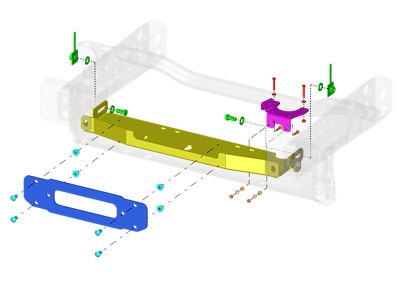 Image showing  Winch Mount JK 10th Anniversary Edition OE Bumper