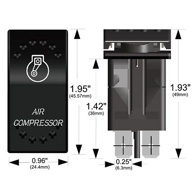 Image showing  Air Compressor Rocker Switch, 20364