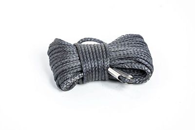 Bulldog Winch Synthetic Rope 4.8 mm x 50 ft. - Grey