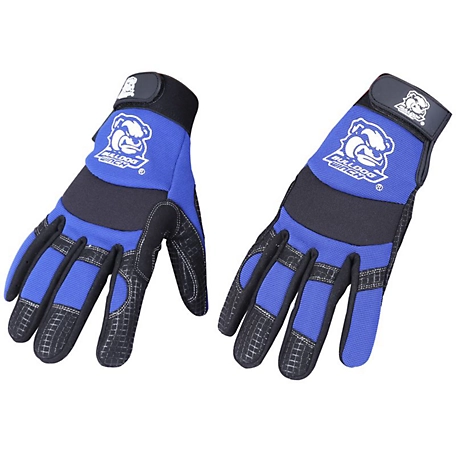 Bulldog Winch Trail Gloves, XL, Black Form Fit with Synthetic Leather Palm