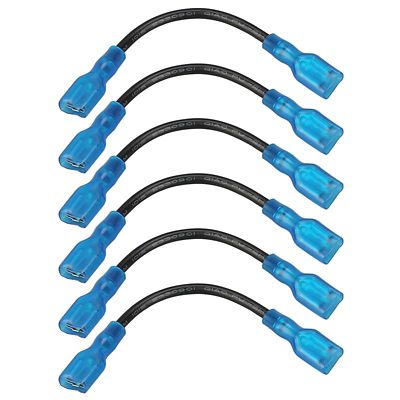 Bulldog Winch Switch Wire 16awg, Spade to Spade, Black, 6 pc.