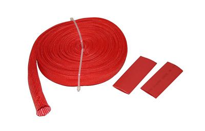 Bulldog Winch Wire Sheathing, High Heat Fiberglass 14 mm x 25 ft. (1/2 in.), Red