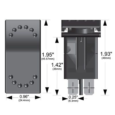 Image showing  Rocker Switch - Momentary (ON)/OFF 4-Pin