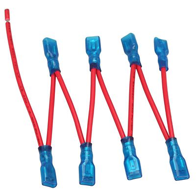 Bulldog Winch Switch Wire, Multi-Spade x 8, Red 16AWG UL