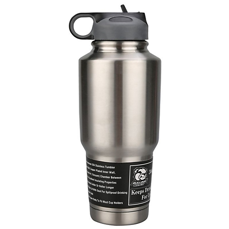 Bulldog Winch 30 oz. 304 Stainless Tumbler - Double Wall with Screw-On Flip-Up Straw Lid