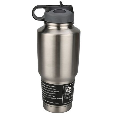 Image showing  30 oz. 304 Stainless Tumbler - Double Wall with Screw-On Flip-Up Straw Lid