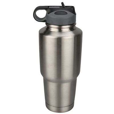 Image showing  30 oz. 304 Stainless Tumbler - Double Wall with Screw-On Flip-Up Straw Lid