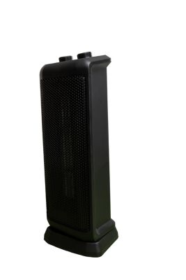 Image showing  18 in. Oscillating Ceramic Tower Heater Black 750/1500W