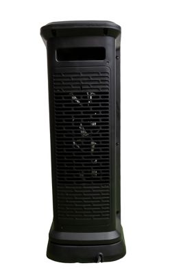 Image showing  18 in. Oscillating Ceramic Tower Heater Black 750/1500W