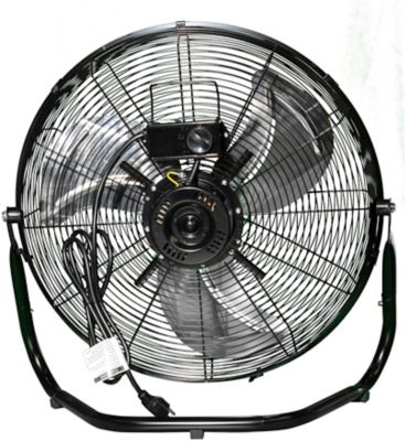 Image showing  20 in. 3-Speed Indoor High Velocity Fan, Black Steel