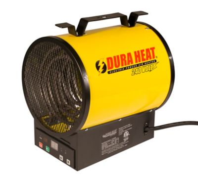 Image showing  Electric Forced Air Heater, 500 sq. ft., 12,800 BTU, Remote Control, 240 V