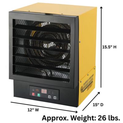 Image showing  Hard Wired Electric Heater, 1,500 sq. ft., 34,000 BTU, 10,000W, 240V, 42A
