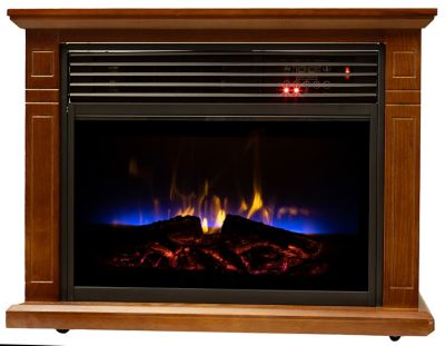 Comfort Glow Elec Fireplace Vintage Oak Quartz 3 Elem