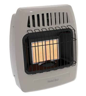 Comfort Glow Infrared Gas Wall Heater, Natural Gas, 2 Plaques, 12,000 BTU