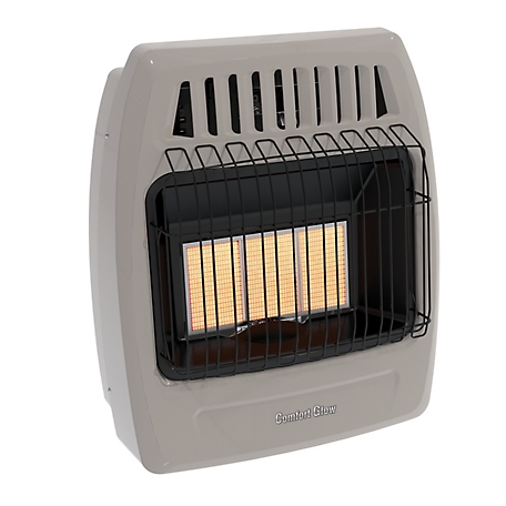 Comfort Glow Infrared Gas Wall Heater, Natural Gas, 3 Plaques, 18,000 BTU