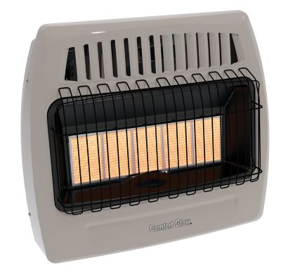 Comfort Glow LP Gas Infrared Wall Heater with Thermostat, 5 Plaques, 1,250 sq. ft., 30,000 BTU