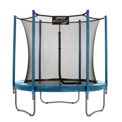 Upper Bounce 9 ft. Round Trampoline Set with Safety Enclosure System - Aqua - Outdoor Trampoline for Kids - Adults