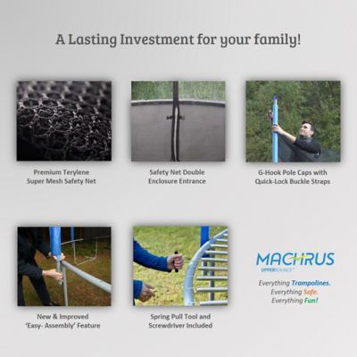 Image showing  9 ft. Round Trampoline Set with Safety Enclosure System - Maui Marble - Outdoor Trampoline for Kids - Adults