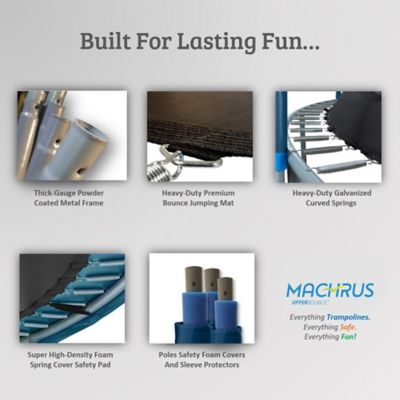 Image showing  9 ft. Round Trampoline Set with Safety Enclosure System - Maui Marble - Outdoor Trampoline for Kids - Adults