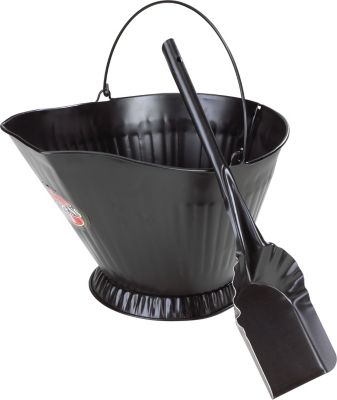 Image showing  3.5 gal. Galvanized Steel Coal Hod, Black
