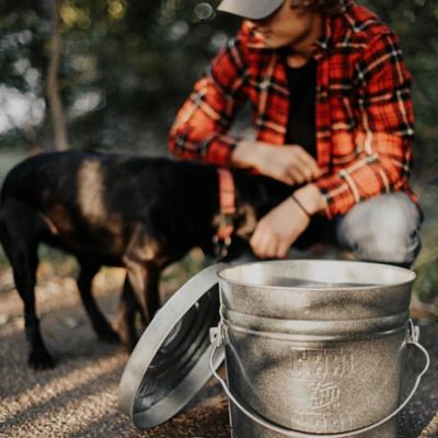 Image showing  10 gal. Embossed FEED & SEED Storage Can Lid