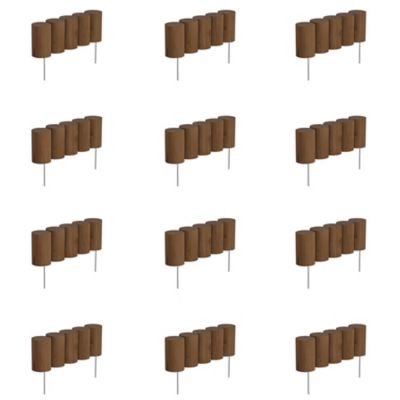 Greenes Fence 15 in. Full Log Edging, 12 Pack