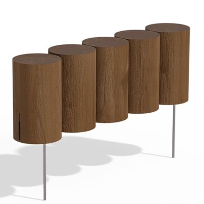 Image showing  15 in. Full Log Edging, 12 Pack