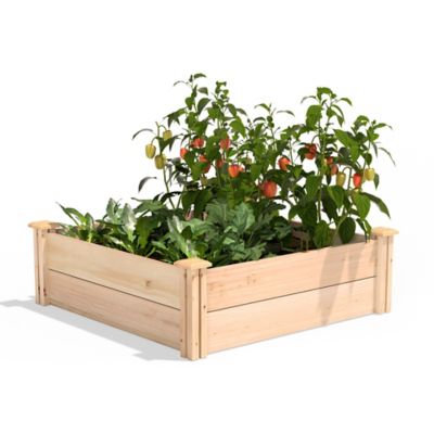 Greenes Fence Premium Cedar Raised Garden Bed, Cedar 3 ft. X 3 ft. X 11 in.