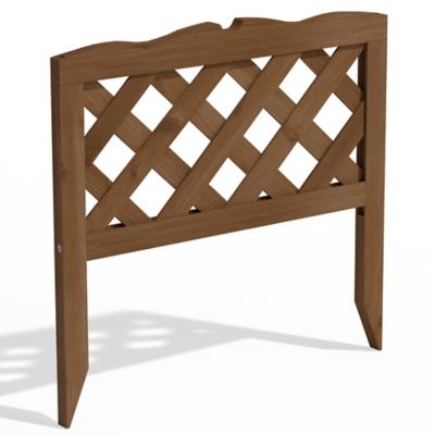 Image showing  19.25 in. Lattice Picket Border Fence, 12-Pack