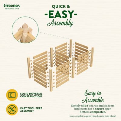 Image showing  154.6 gal. Cedar Wood Composter, 2 ft. x 4 ft. x 31 in.