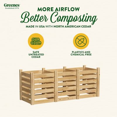 Image showing  231.9 gal. Cedar Wood Composter, 2 ft. x 6 ft. x 31 in.