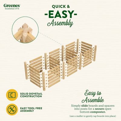 Image showing  231.9 gal. Cedar Wood Composter, 2 ft. x 6 ft. x 31 in.