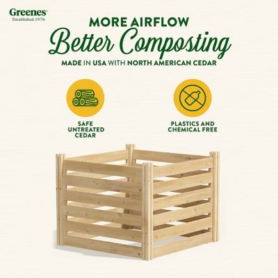 Image showing  173.92 gal. Cedar Wood Composter, 36 in. x 36 in. x 31 in.