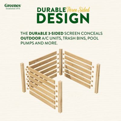 Image showing  36 in. x 36 in. x 31 in. Cedar Outdoor Air Conditioning Cover Privacy Screen