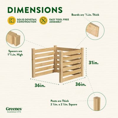 Image showing 5 th Greenes Fence 36 x 36 x 31in. Cedar Outdoor Air Conditioning Cover Privacy Screen