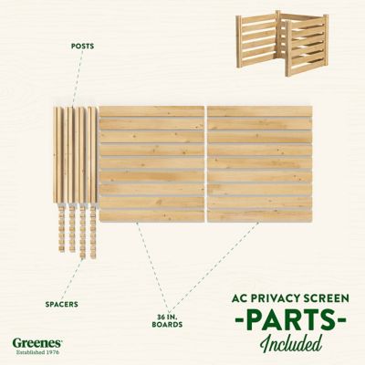 Image showing 6 th Greenes Fence 36 x 36 x 31in. Cedar Outdoor Air Conditioning Cover Privacy Screen