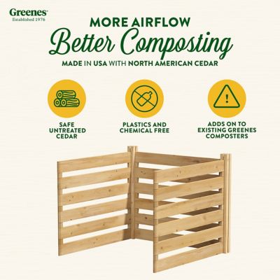 Image showing  173.92 gal. Cedar Wood Composter Add-On Kit, 36 in. x 36 in. x 31 in.