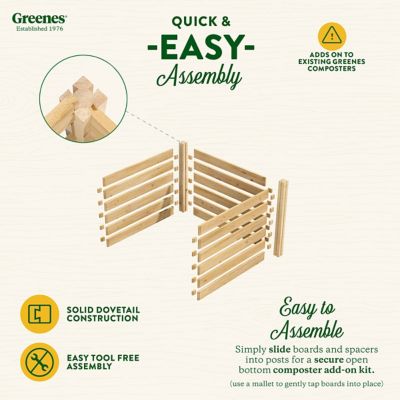 Image showing  173.92 gal. Cedar Wood Composter Add-On Kit, 36 in. x 36 in. x 31 in.