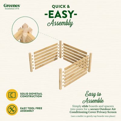 Image showing  48 in. x 48 in. x 31 in. Cedar Outdoor Air Conditioning Cover Privacy Screen