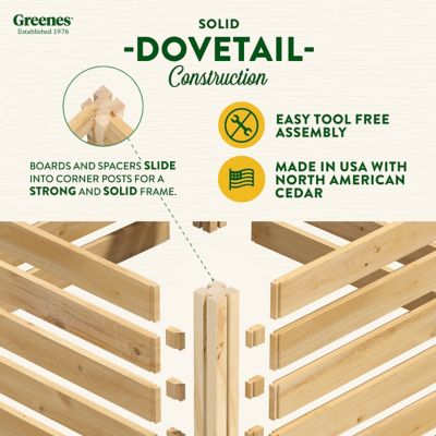 Image showing  48 in. x 48 in. x 31 in. Cedar Outdoor Air Conditioning Cover Privacy Screen