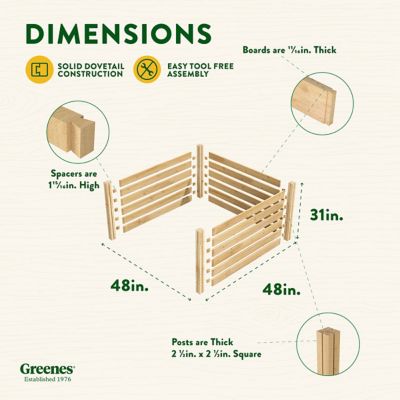Image showing 5 th Greenes Fence 48 x 48 x 31in. Cedar Outdoor Air Conditioning Cover Privacy Screen