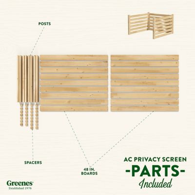 Image showing 6 th Greenes Fence 48 x 48 x 31in. Cedar Outdoor Air Conditioning Cover Privacy Screen