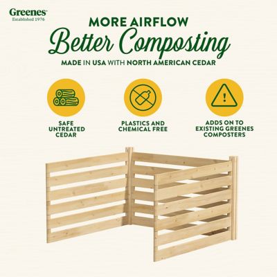 Image showing  309.17 gal. Cedar Wood Composter Add-On Kit, 48 in. x 48 in. x 31 in.